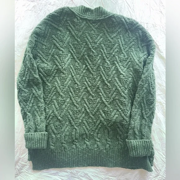 Free People Tennessee Cable Knit Button-Front Women's Cardigan Sweater Small - Picture 2 of 3